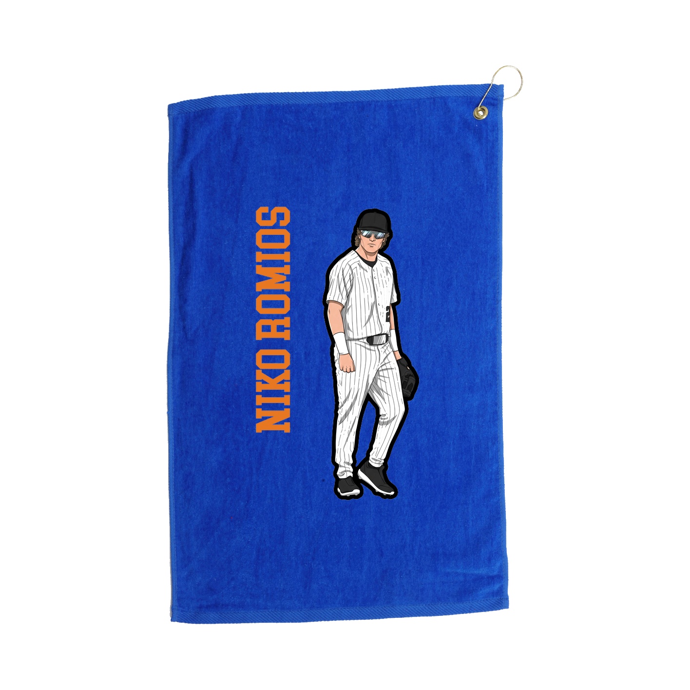 Golf Towel — Name Vertical in Royal