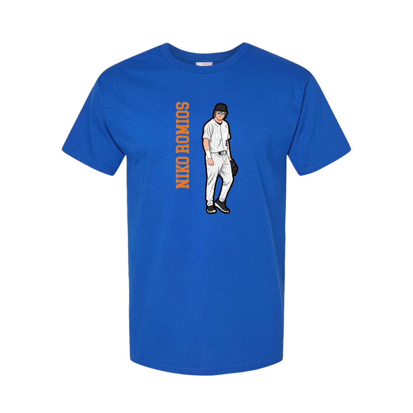Tee — Name Vertical in Royal