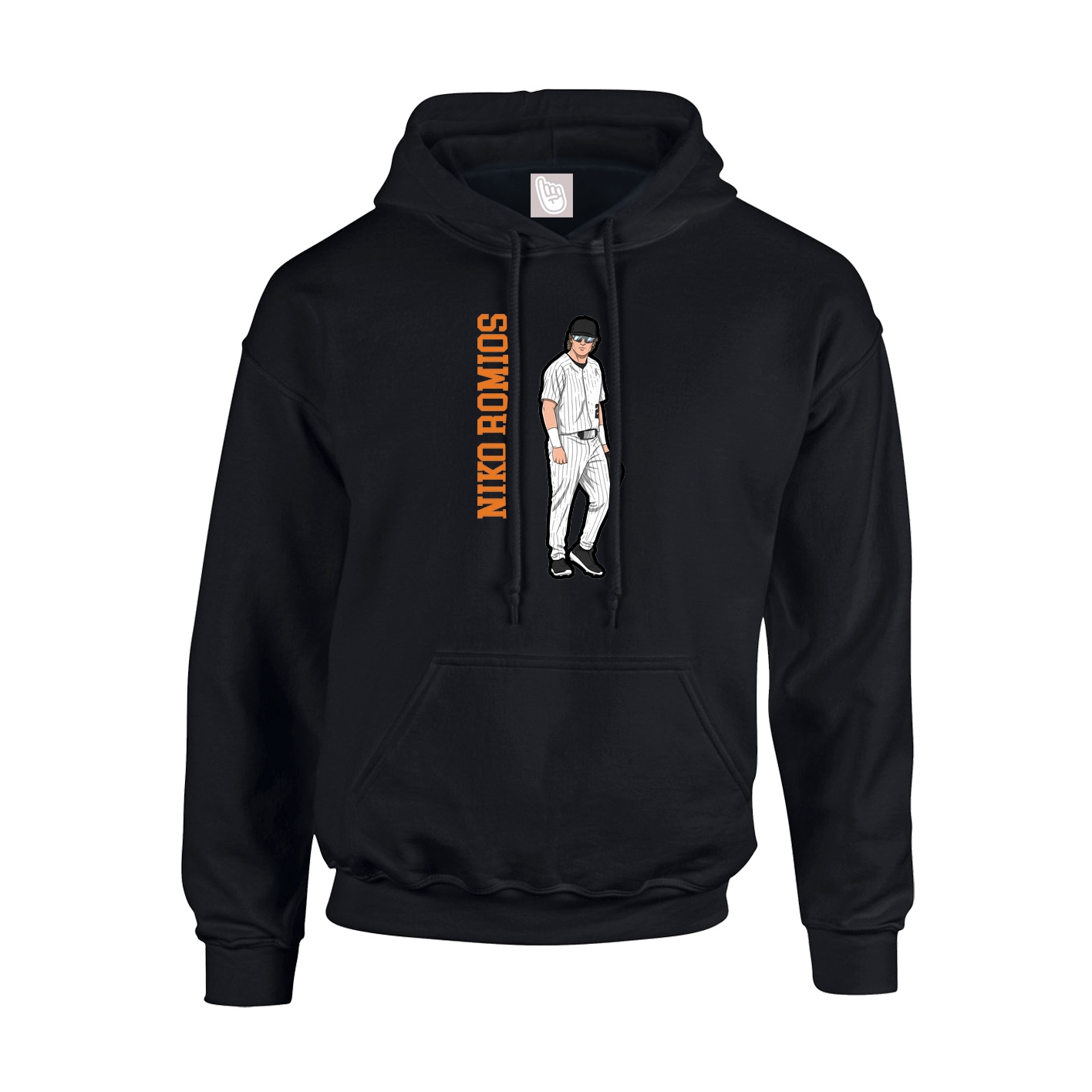 Hoodie — Name Vertical in Black