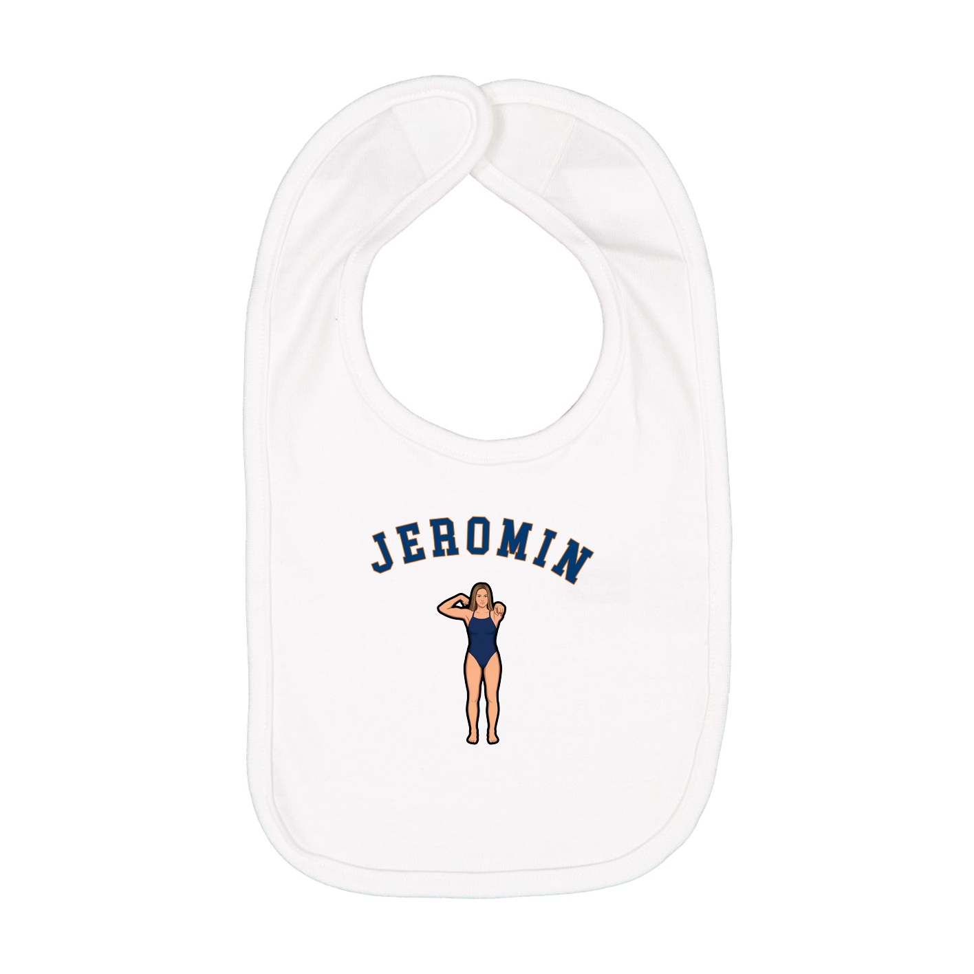 Infant Bib — Shirsey Arch in White