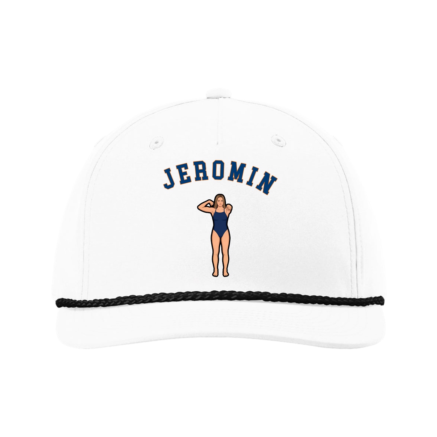 Five-Panel Classic Rope Cap — Shirsey Arch in White