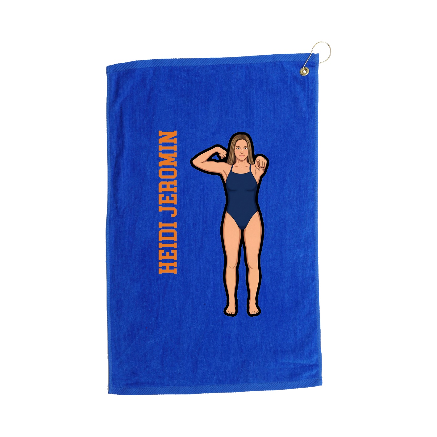 Golf Towel — Name Vertical in Royal