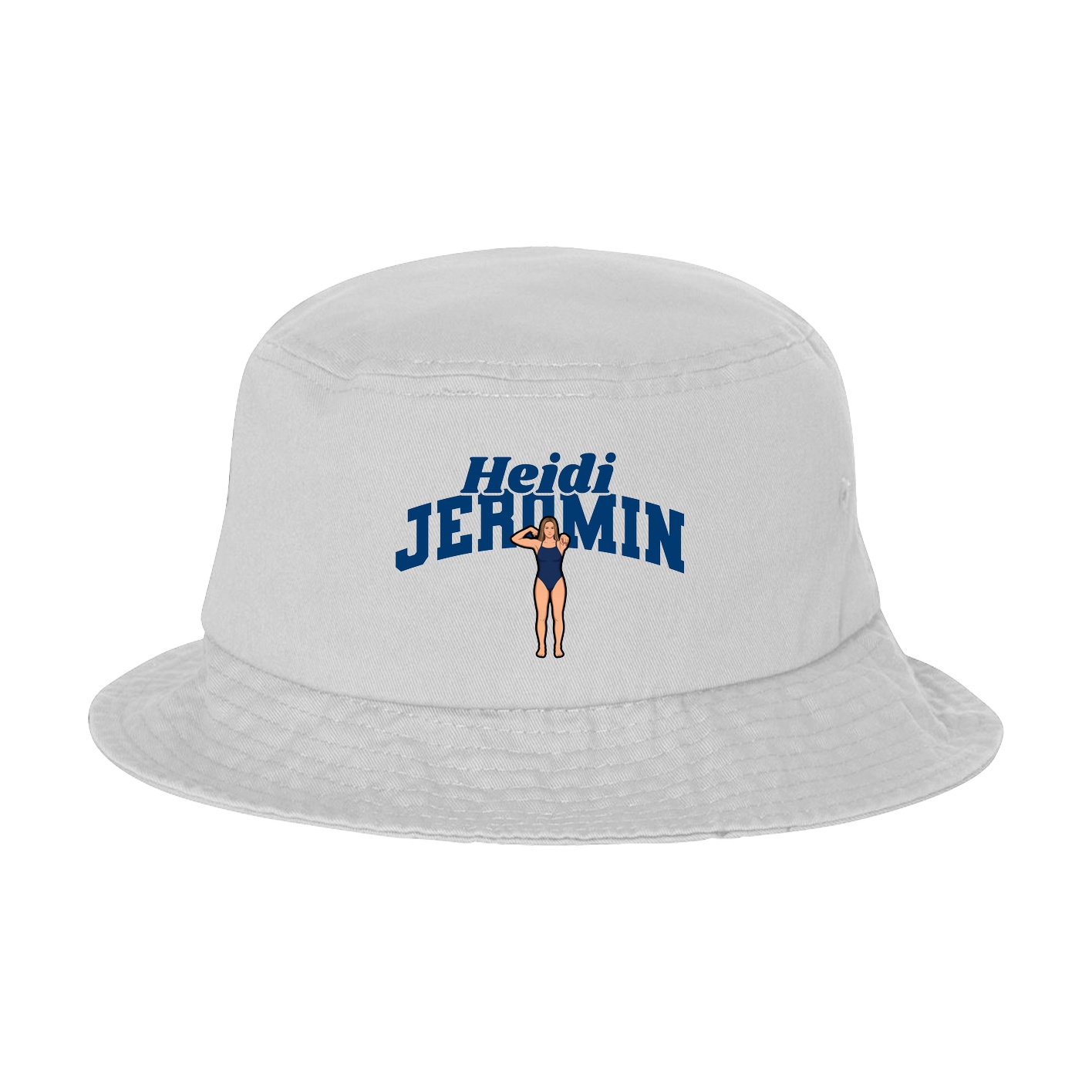 Bucket Cap — Signature Arch in White
