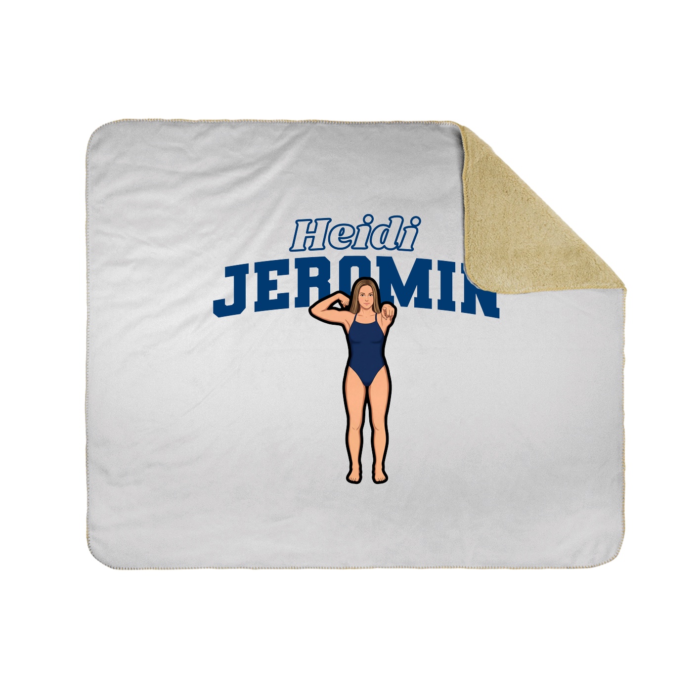 Throw Blanket — Name Arch in White