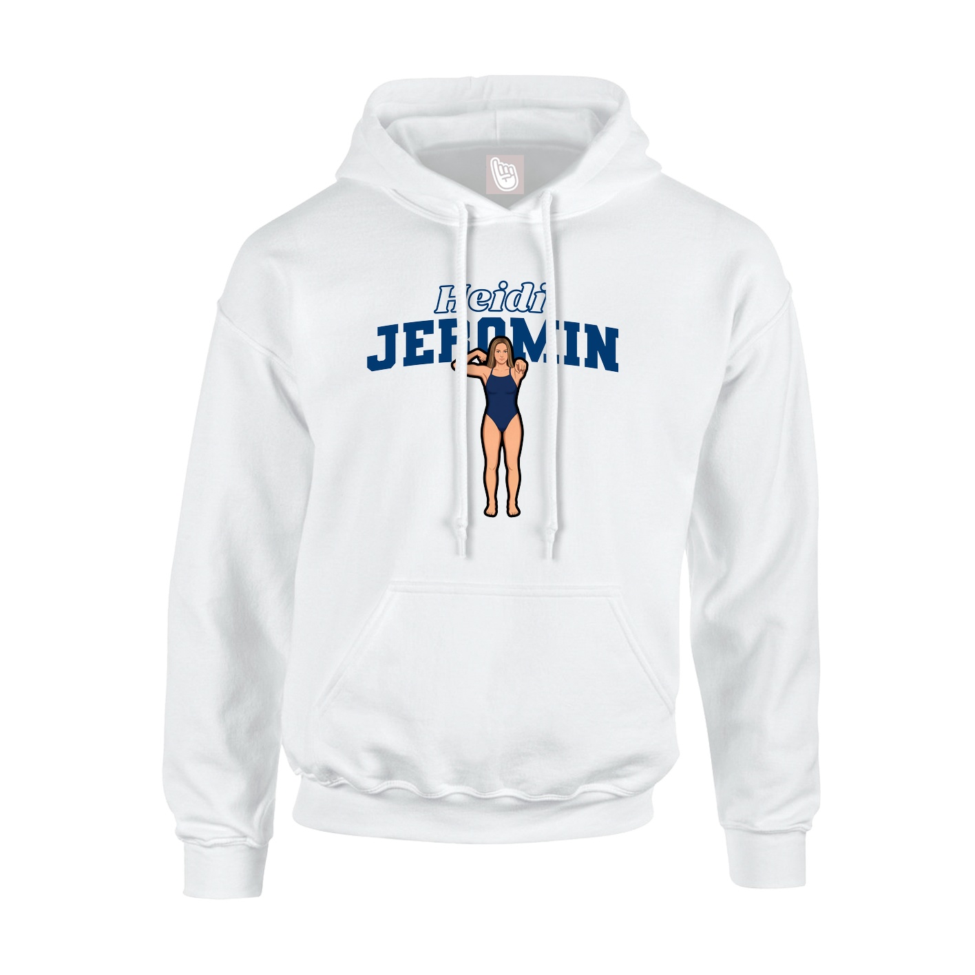 Hoodie — Name Arch in White