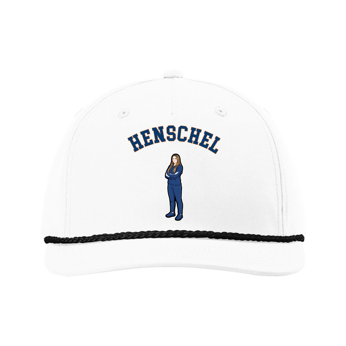 Five-Panel Classic Rope Cap — Shirsey Arch in White