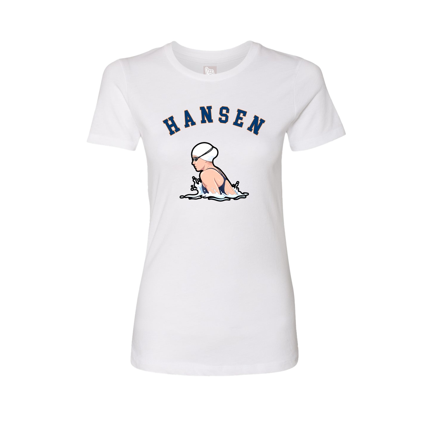 Fitted Women's Tee — Shirsey Arch in White