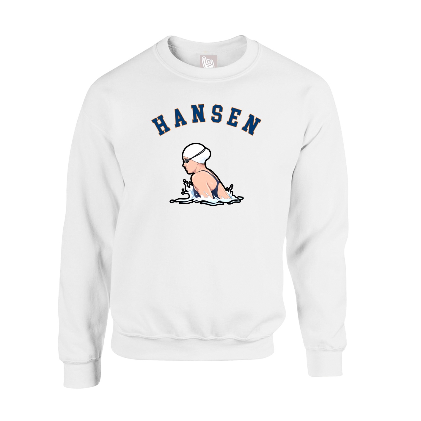 Fleece Crew — Shirsey Arch in White