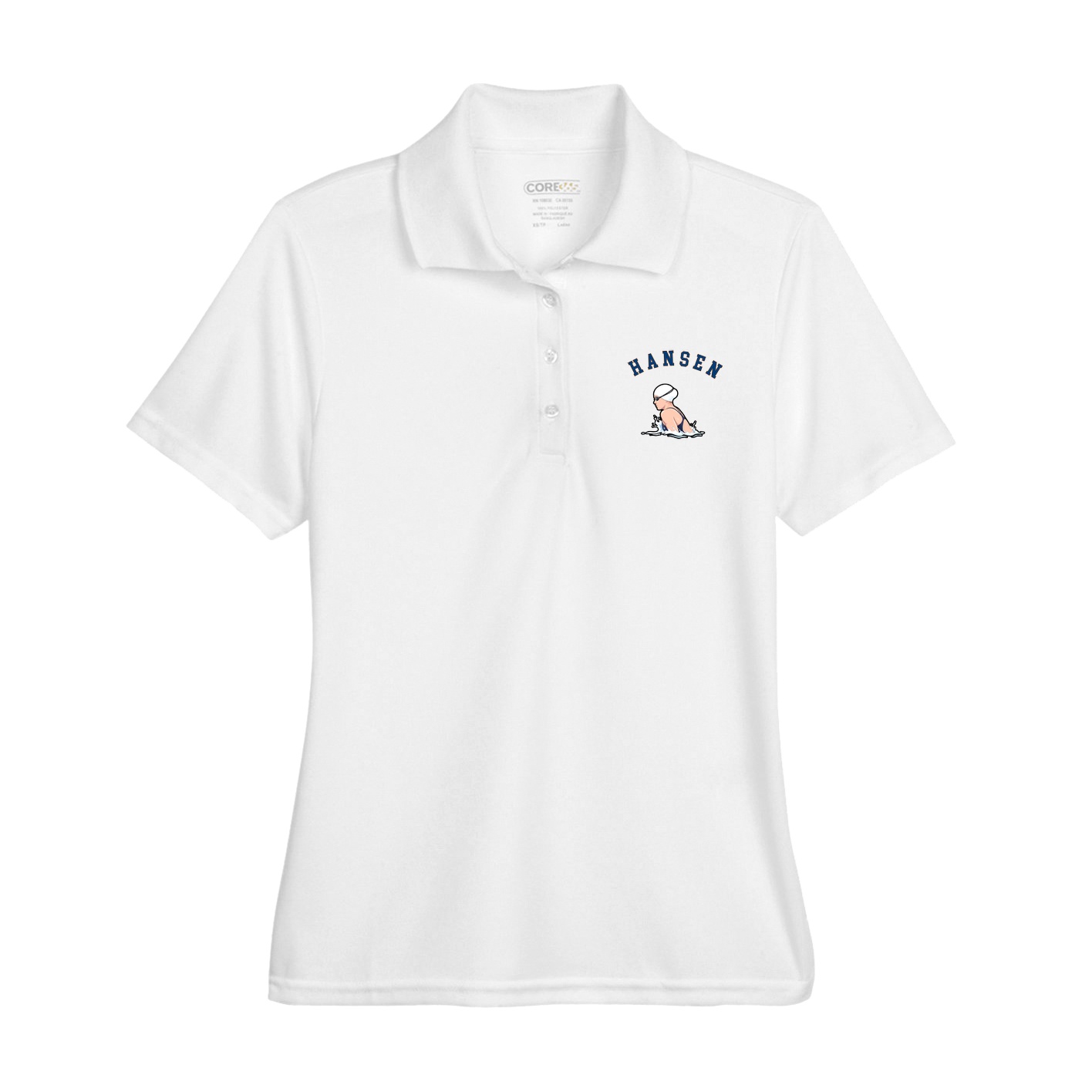 Womens Performance Polo — Shirsey Arch in White