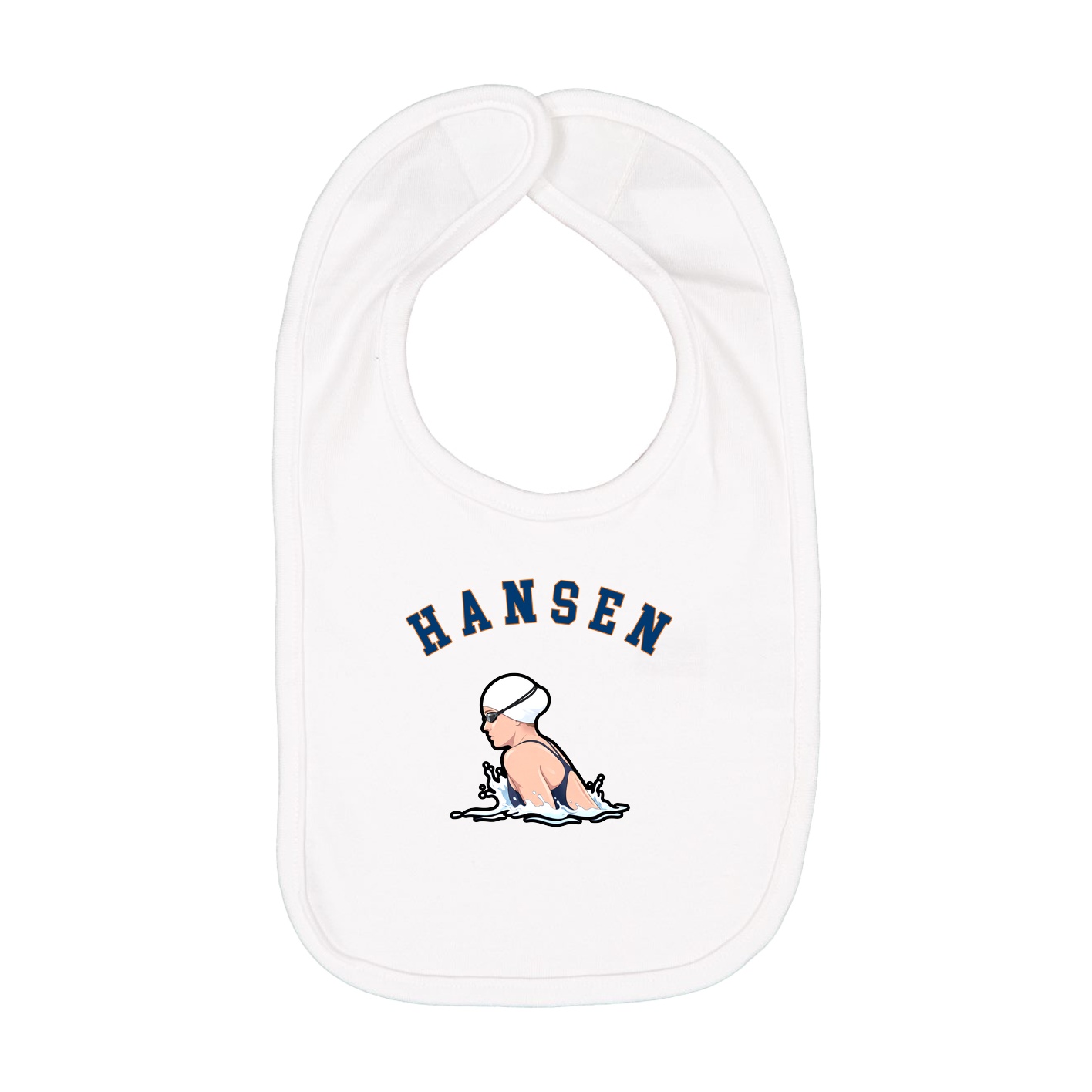 Infant Bib — Shirsey Arch in White