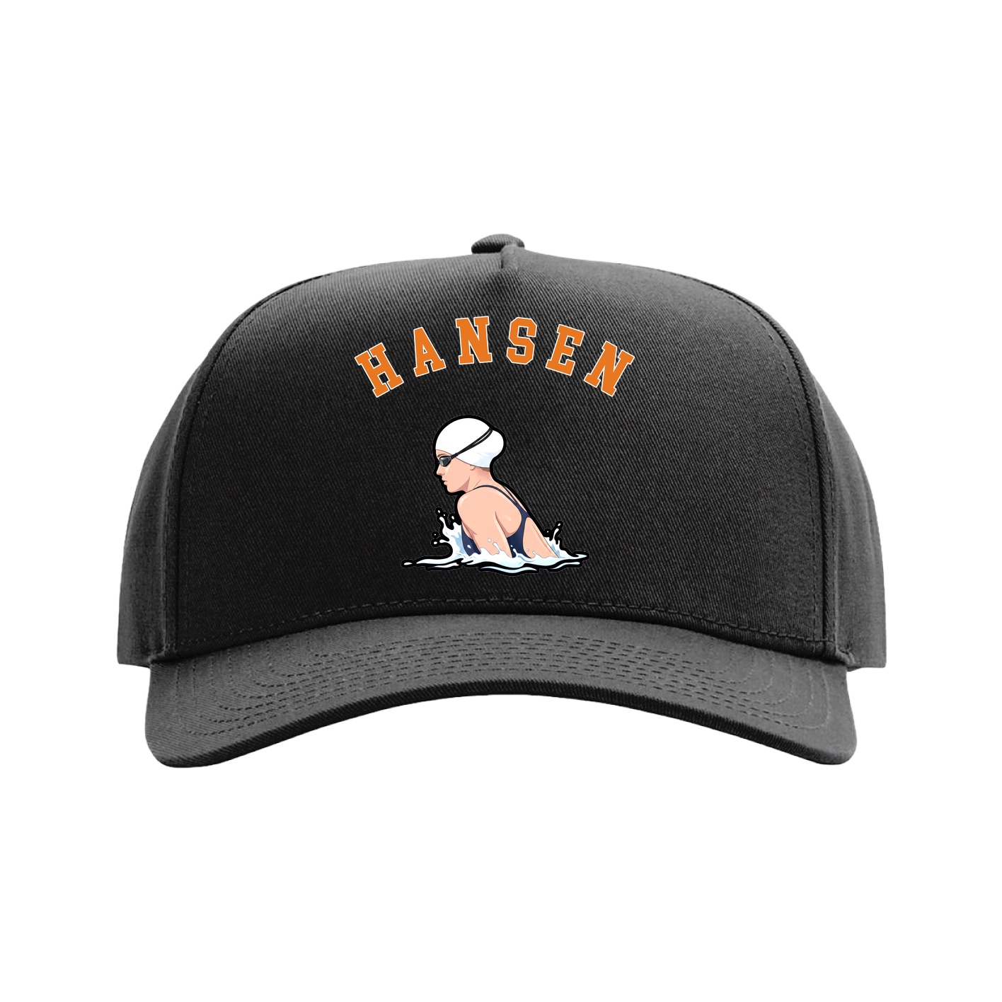 Full Fabric Five-Panel Champ Cap — Shirsey Arch in Black
