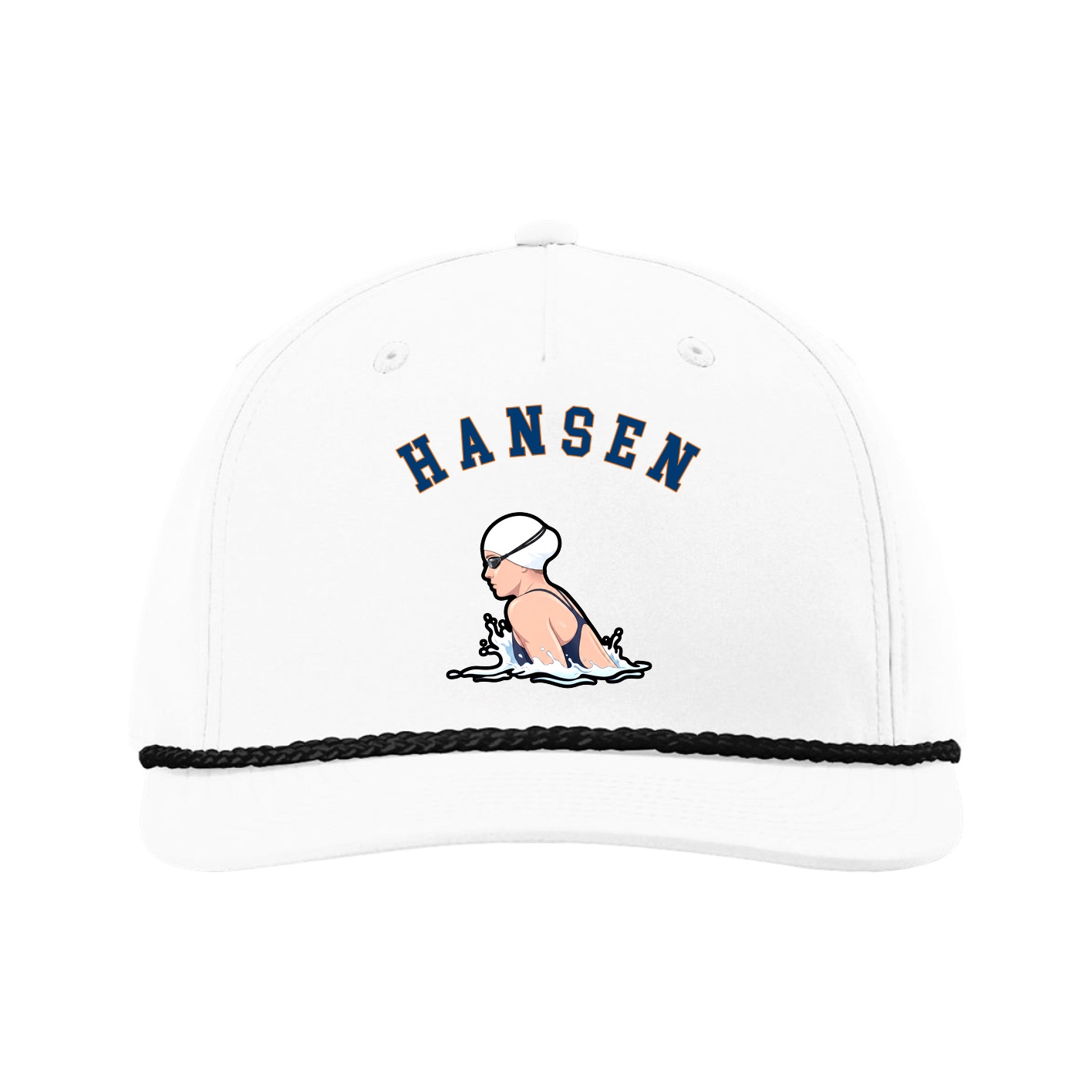 Five-Panel Classic Rope Cap — Shirsey Arch in White