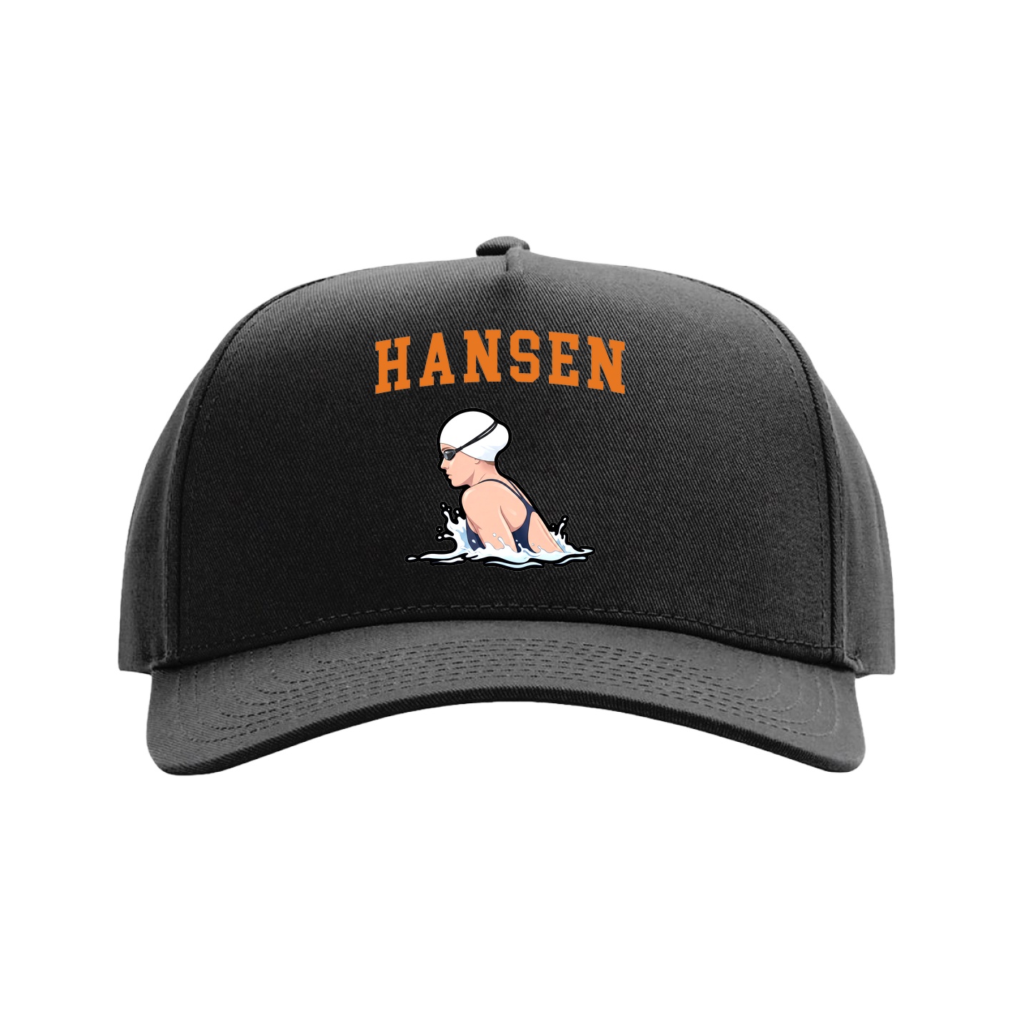 Full Fabric Five-Panel Champ Cap — Shirsey in Black