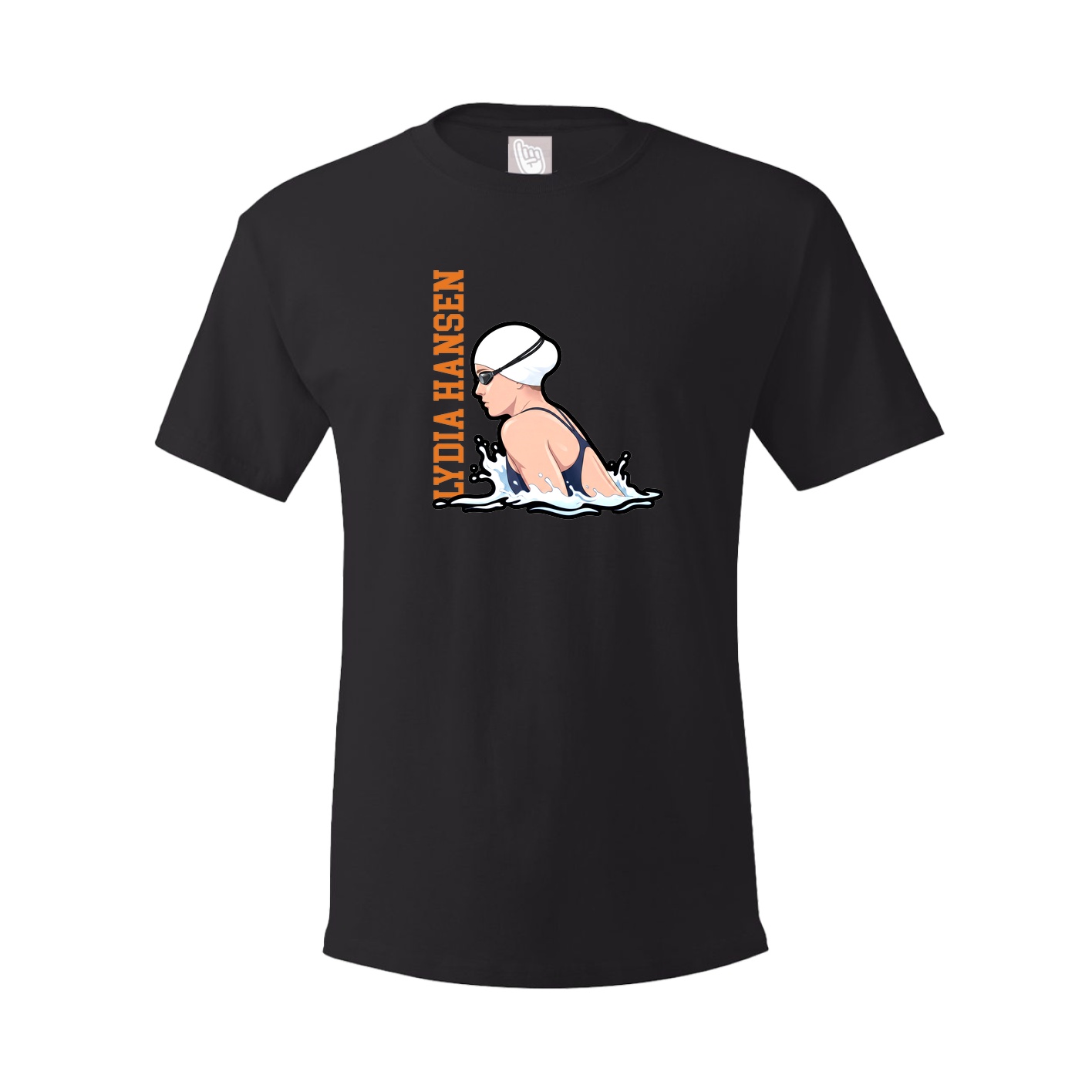 Tee — Name Vertical in Black