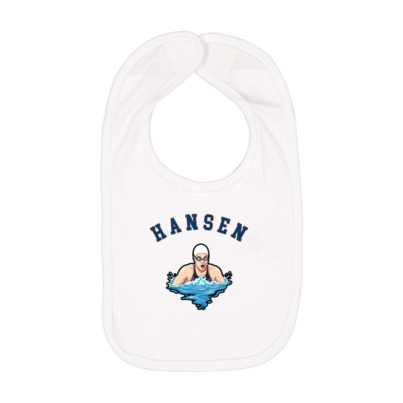 Infant Bib — Shirsey Arch in White