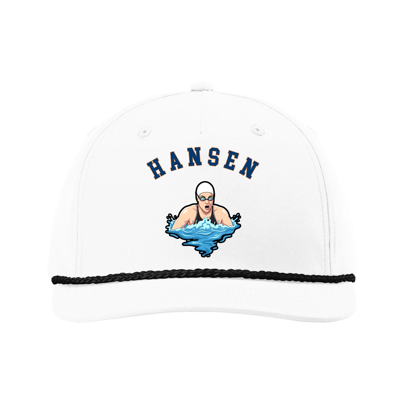 Five-Panel Classic Rope Cap — Shirsey Arch in White
