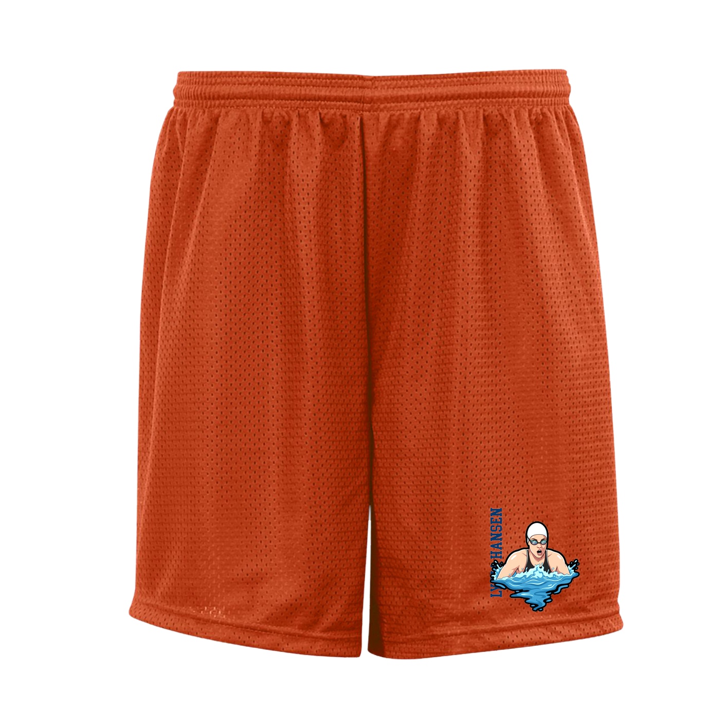 Shorts — Name Vertical in Orange