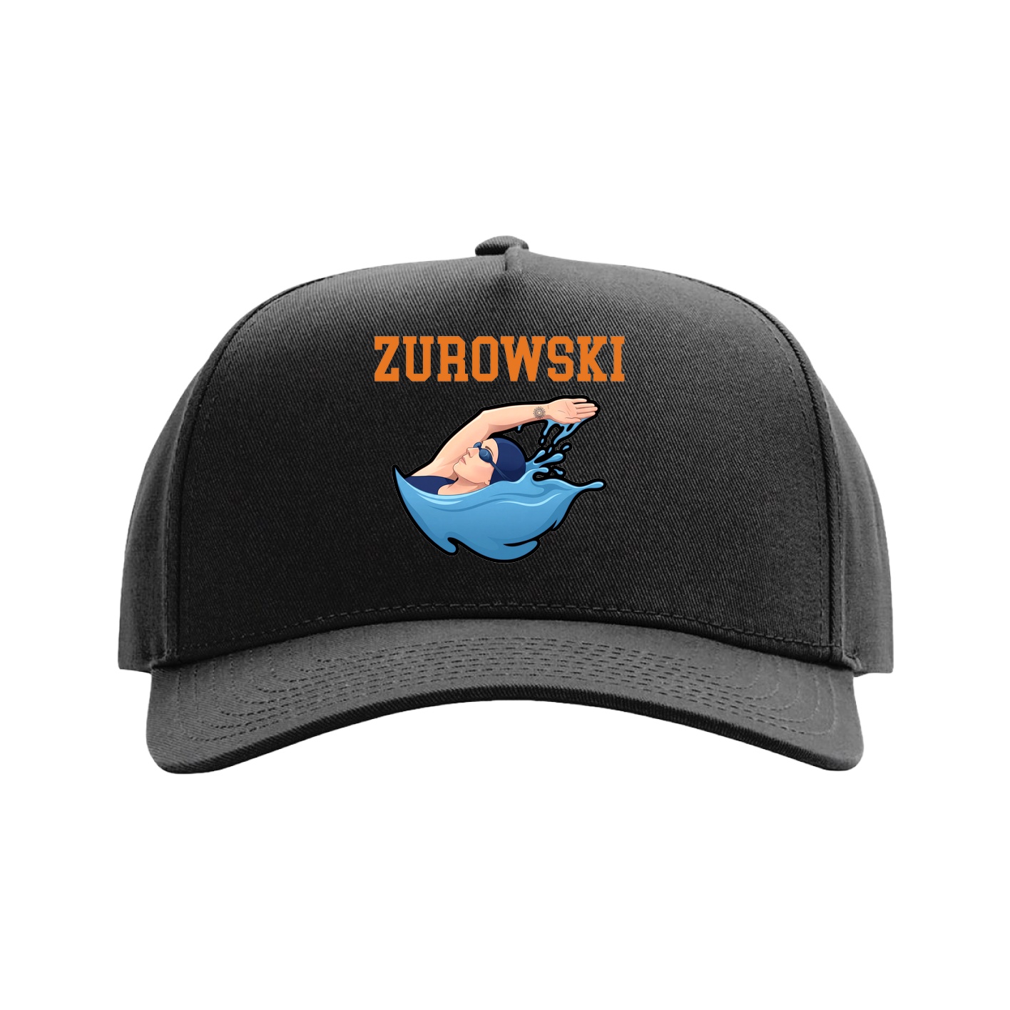 Full Fabric Five-Panel Champ Cap — Shirsey in Black