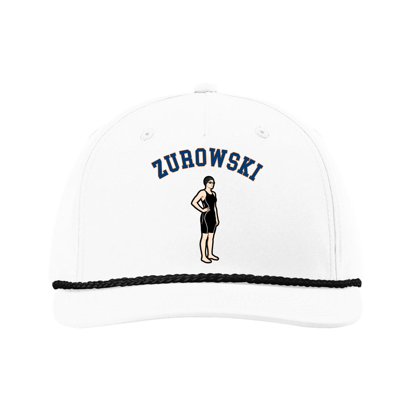 Five-Panel Classic Rope Cap — Shirsey Arch in White