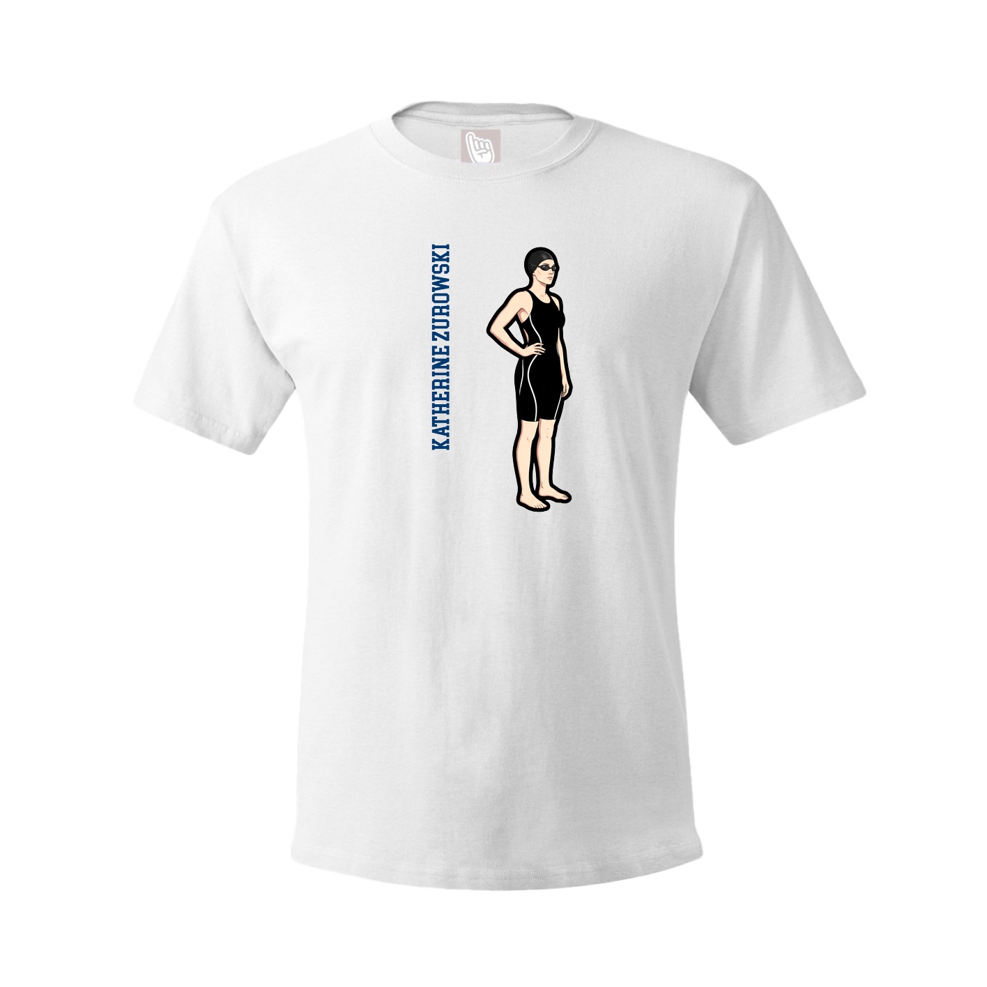 Youth Tee — Name Vertical in White