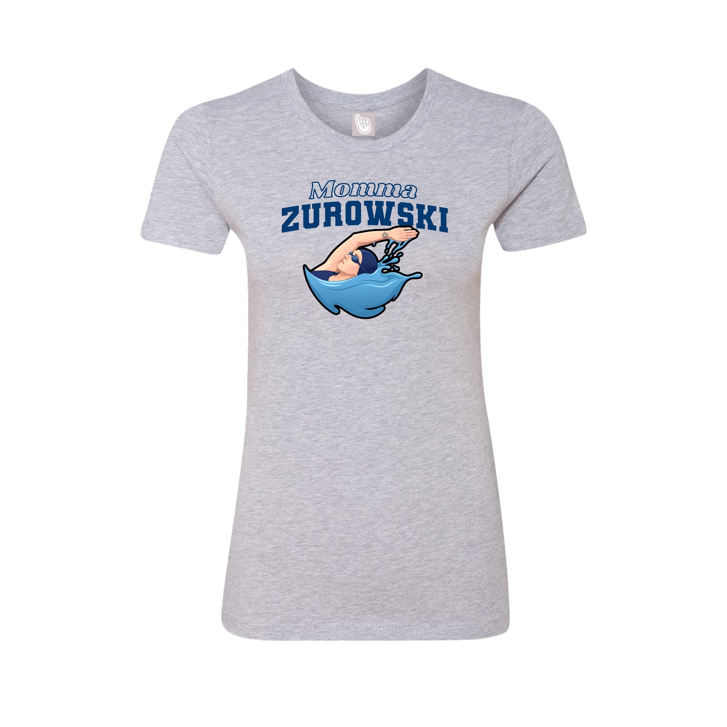 Womens Tee — Mothers Day Block in Grey