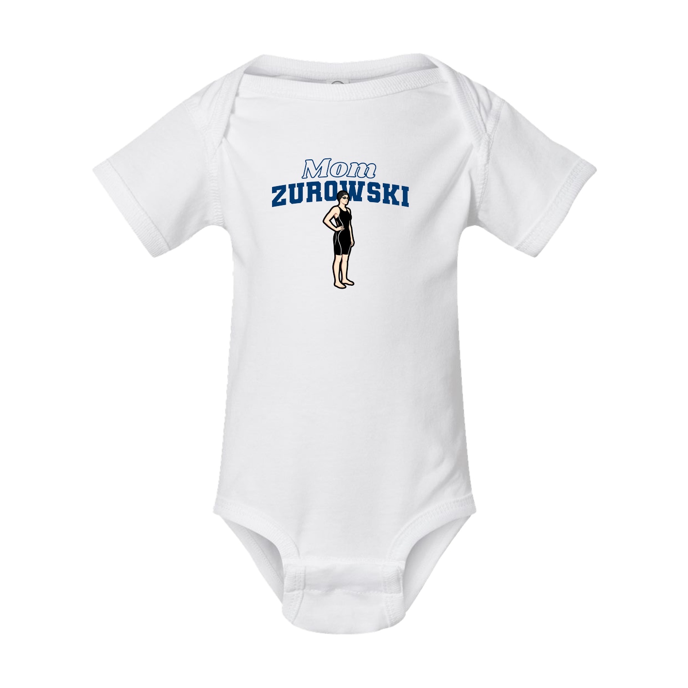 Baby Onesie — Mothers Day Block in White