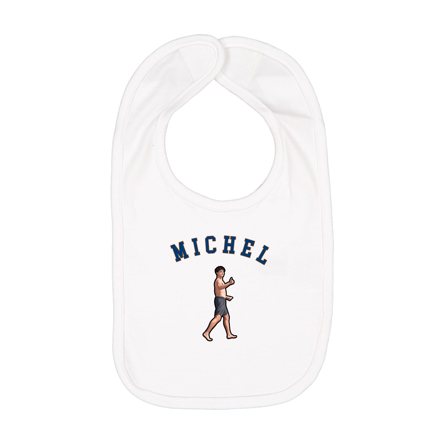 Infant Bib — Shirsey Arch in White