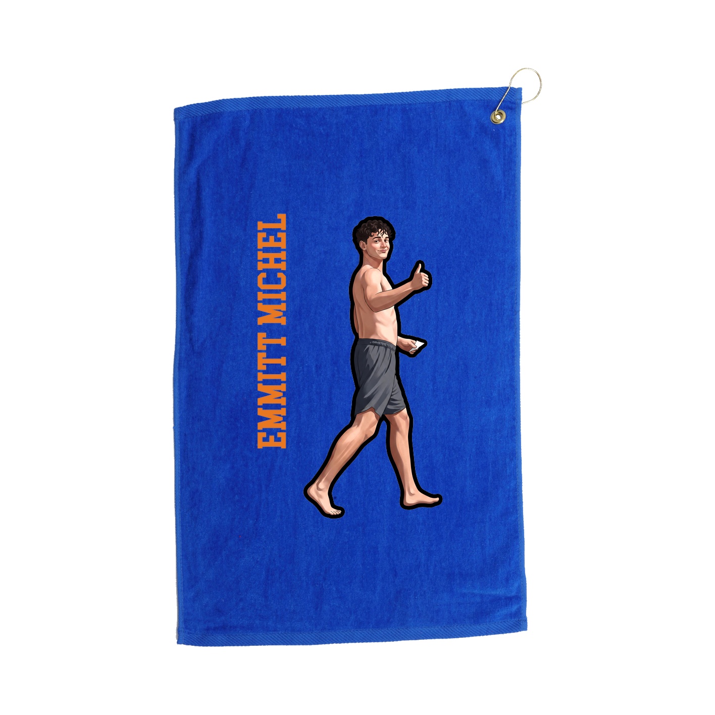 Golf Towel — Name Vertical in Royal