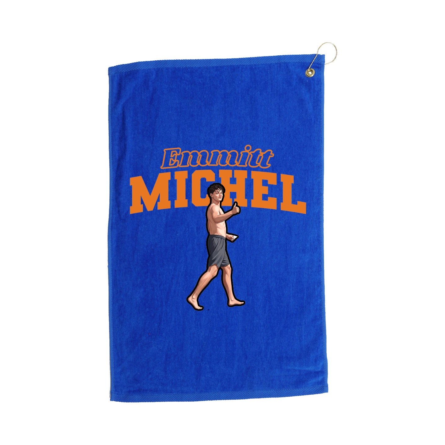 Golf Towel — Name Arch in Royal