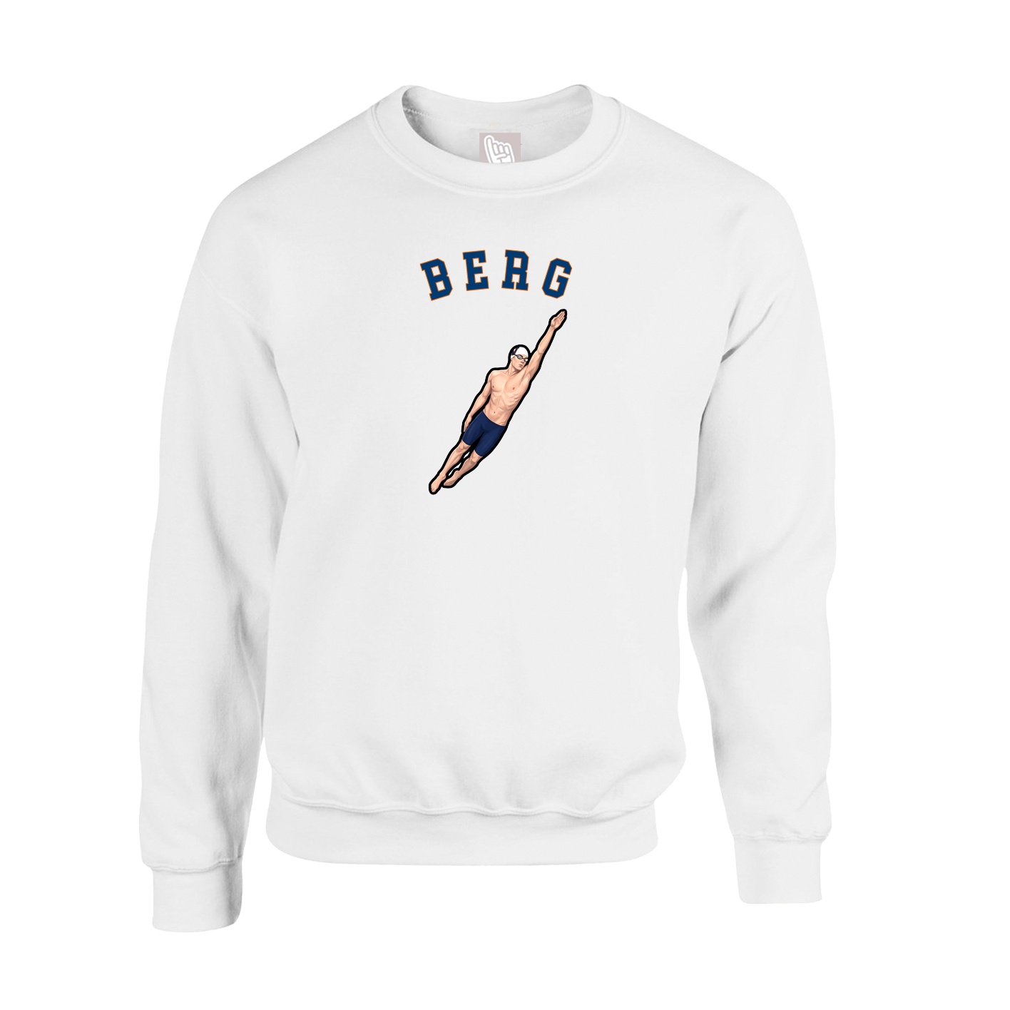 Fleece Crew — Shirsey Arch in White