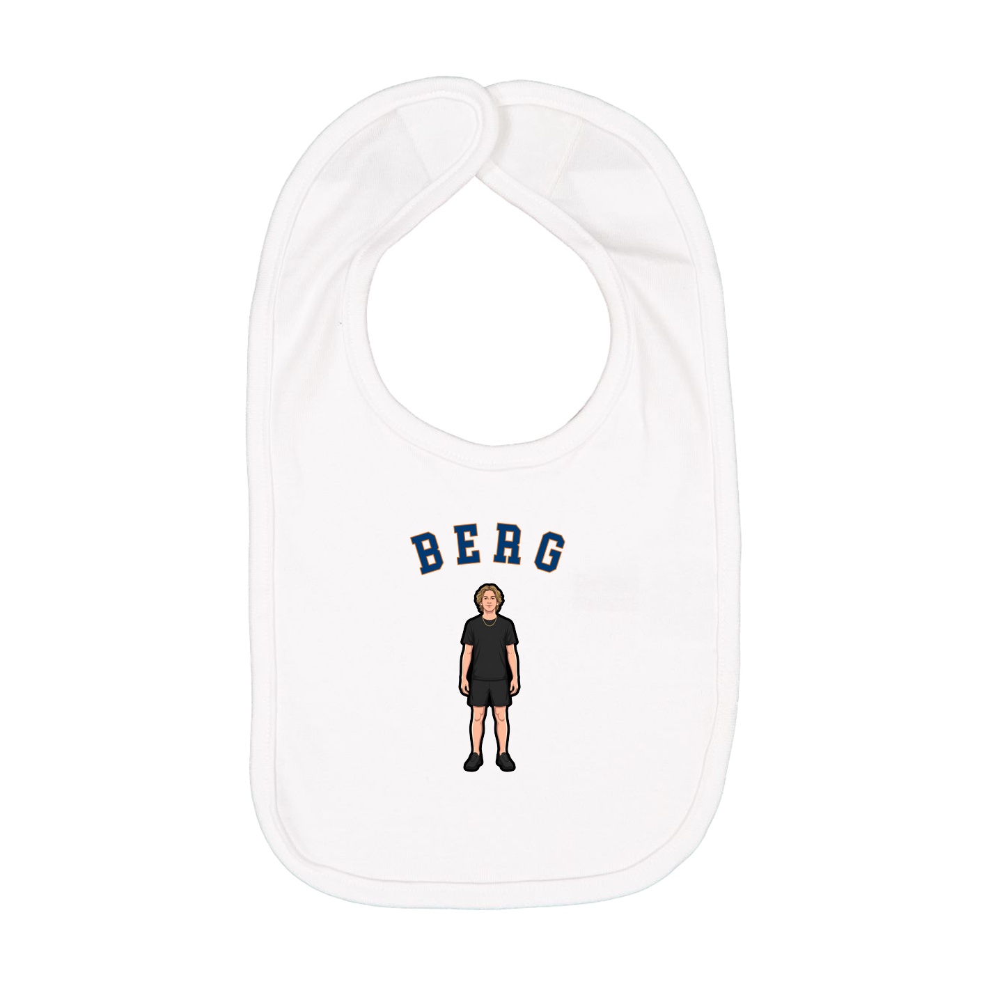 Infant Bib — Shirsey Arch in White