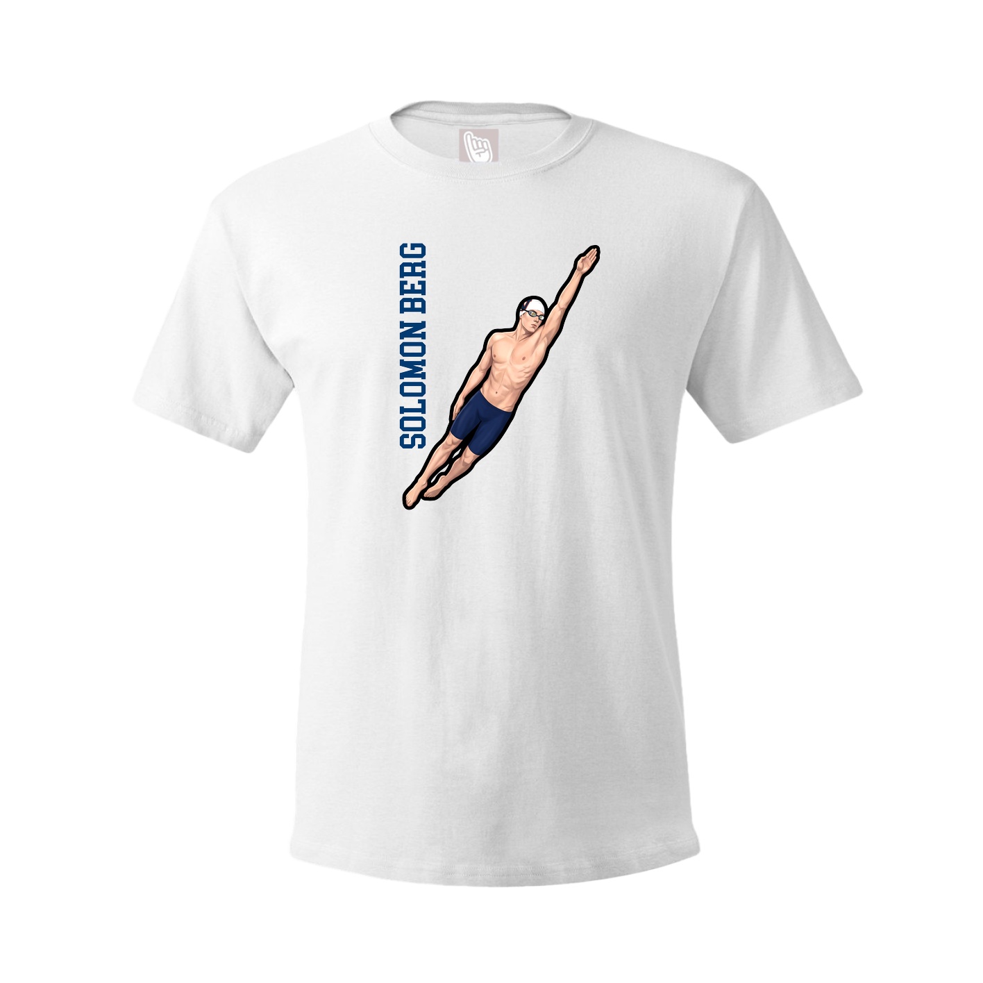 Youth Tee — Name Vertical in White