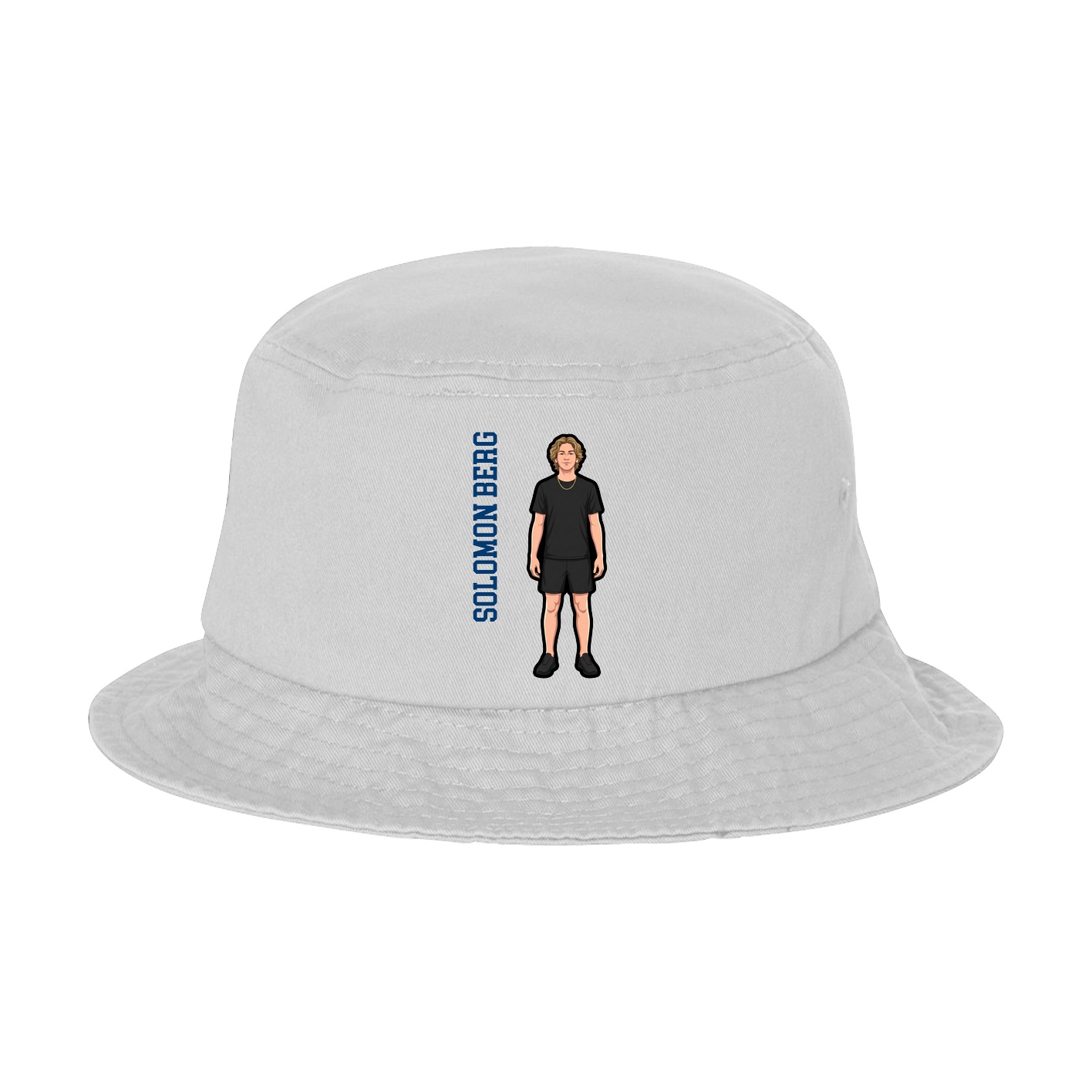 Bucket Cap — Name Vertical in White