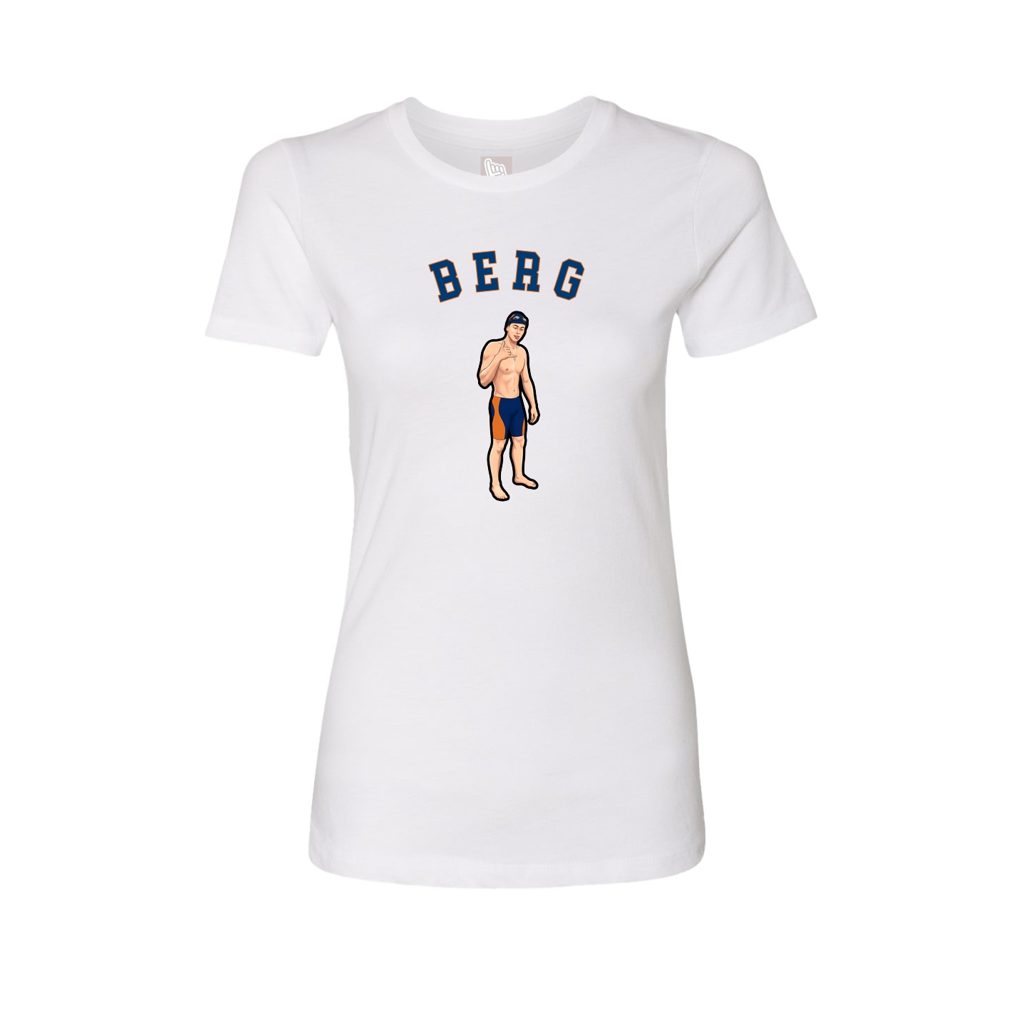 Fitted Women's Tee — Shirsey Arch in White