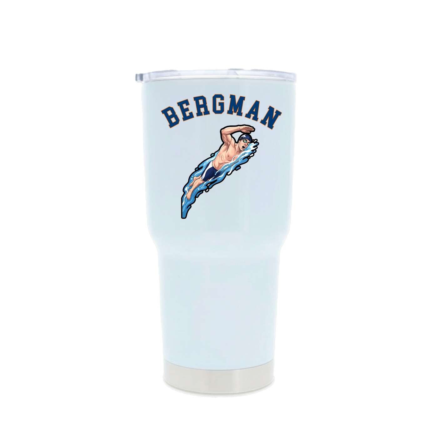 30oz Stainless Steel Tumbler — Shirsey Arch in White