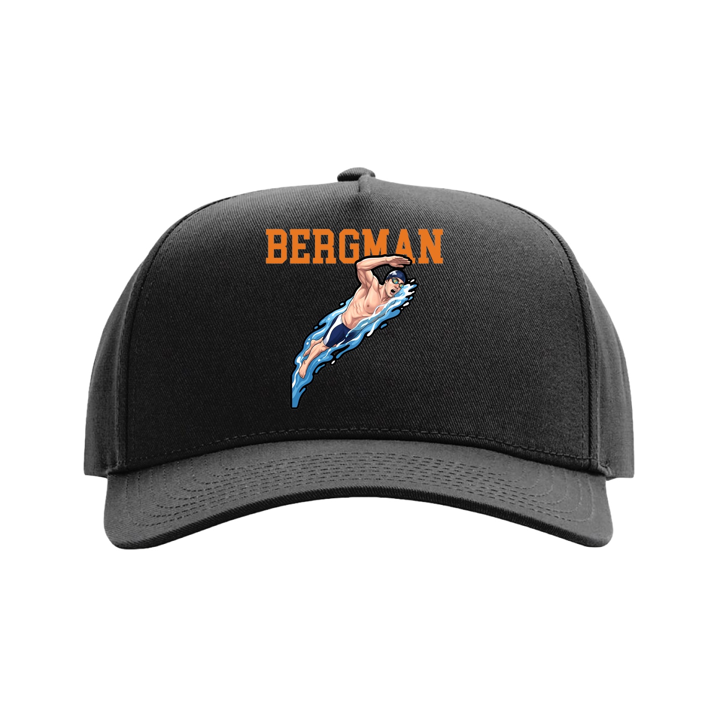 Full Fabric Five-Panel Champ Cap — Shirsey in Black