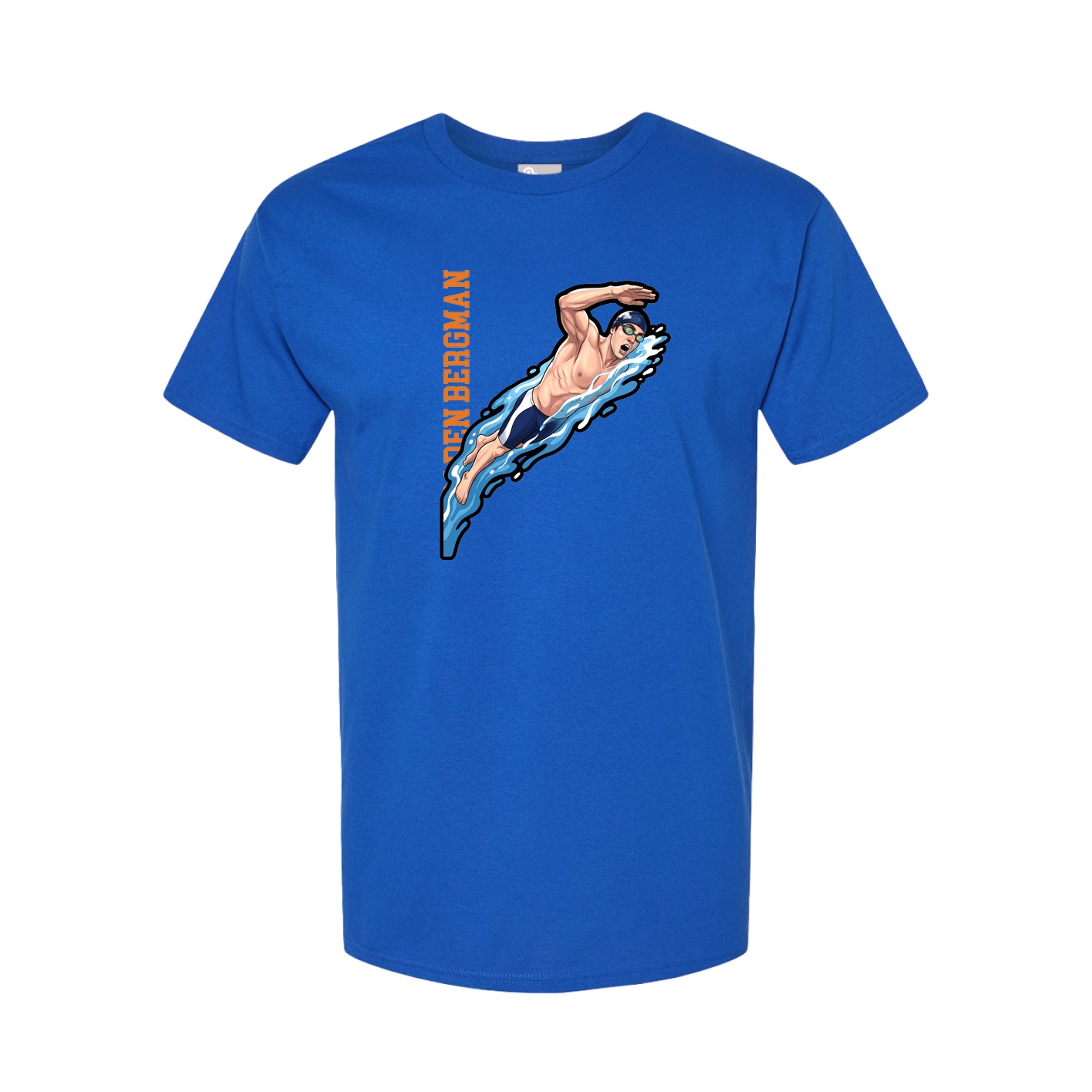 Tee — Name Vertical in Royal