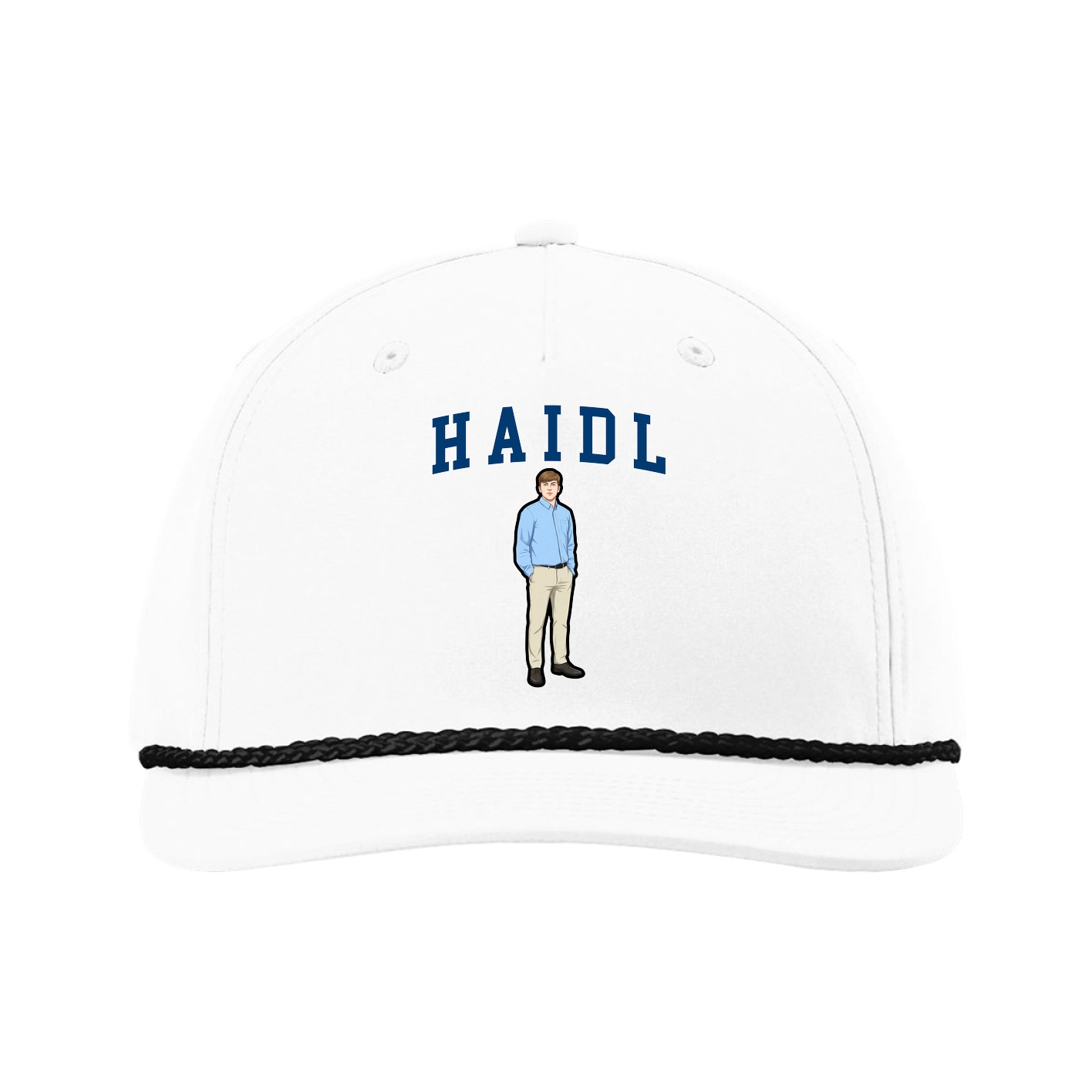 Five-Panel Classic Rope Cap — Shirsey in White