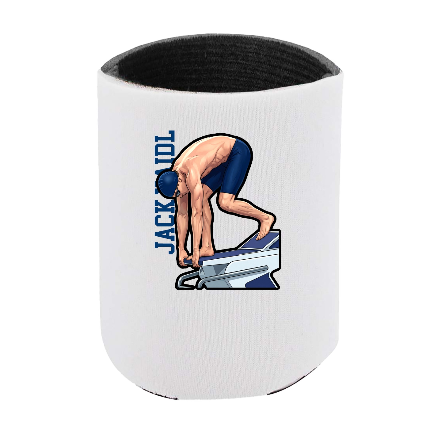 Can Holder — Name Vertical in White