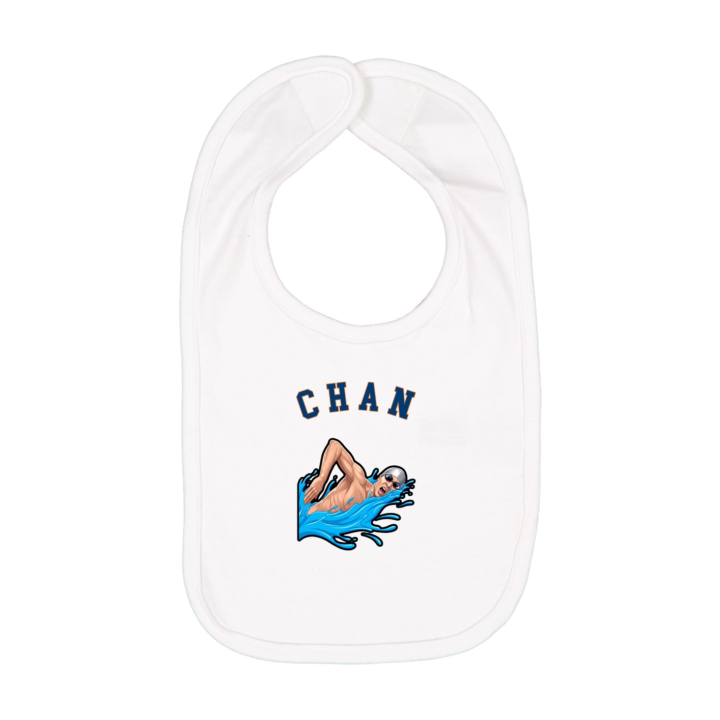 Infant Bib — Shirsey Arch in White
