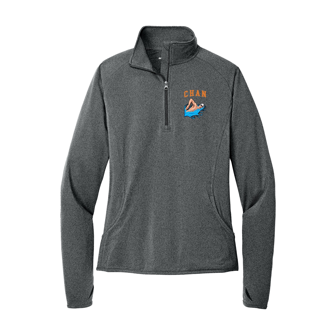 Women's Q-Zip Pullover — Shirsey in Grey