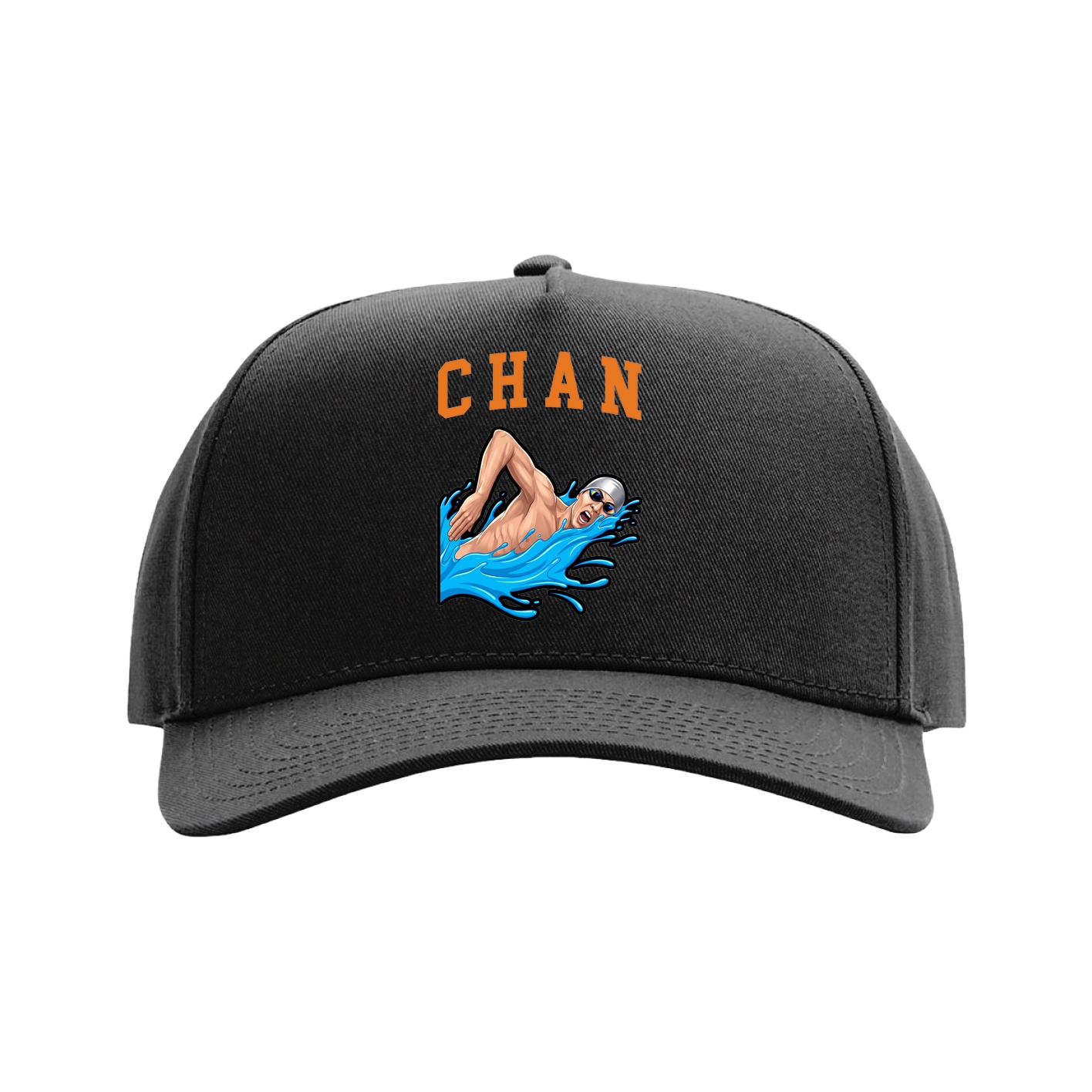 Full Fabric Five-Panel Champ Cap — Shirsey in Black