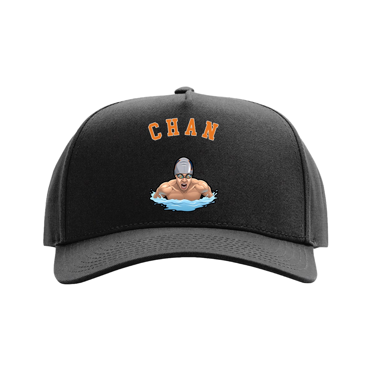 Full Fabric Five-Panel Champ Cap — Shirsey Arch in Black
