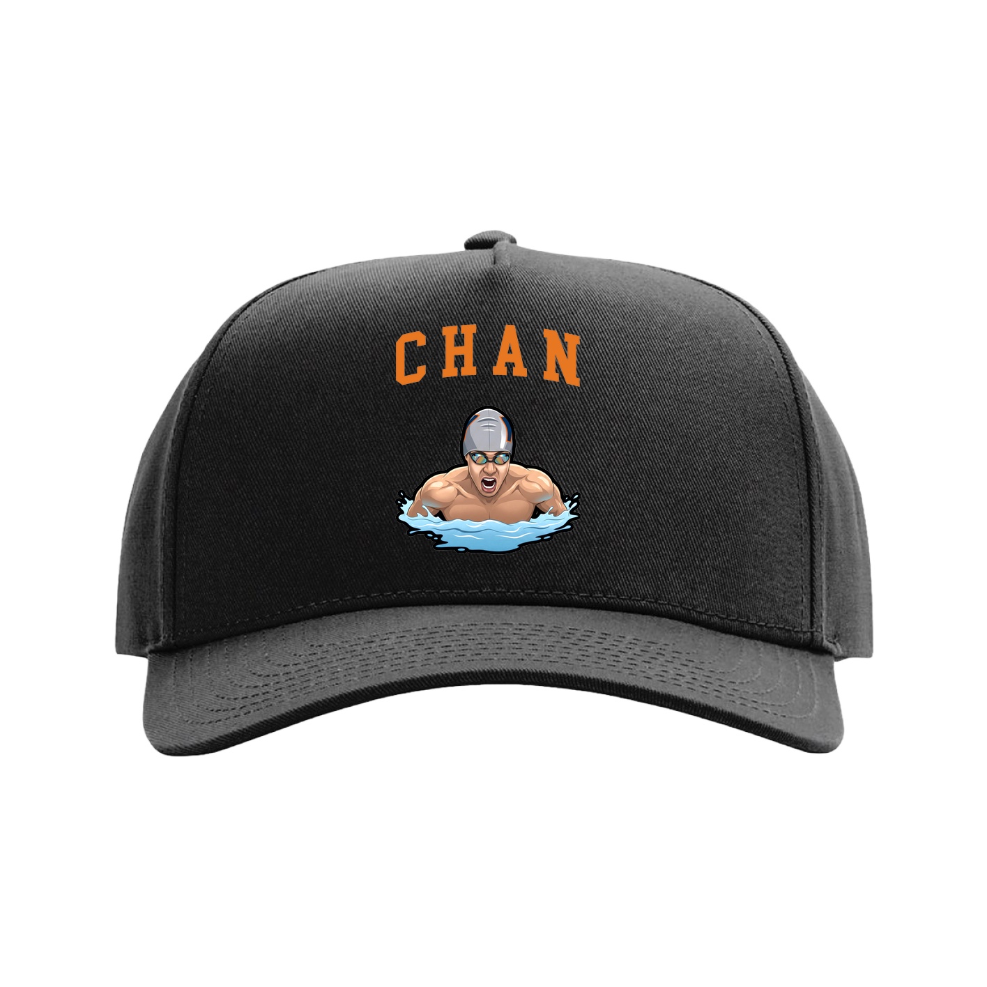 Full Fabric Five-Panel Champ Cap — Shirsey in Black