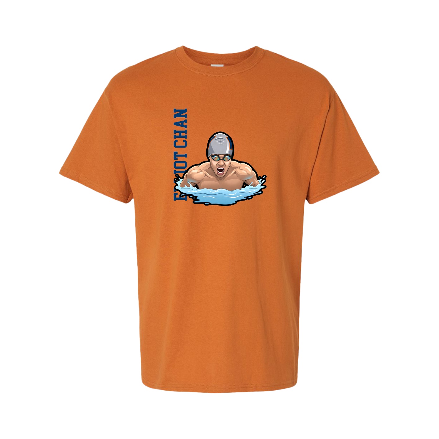 Tee — Name Vertical in Orange