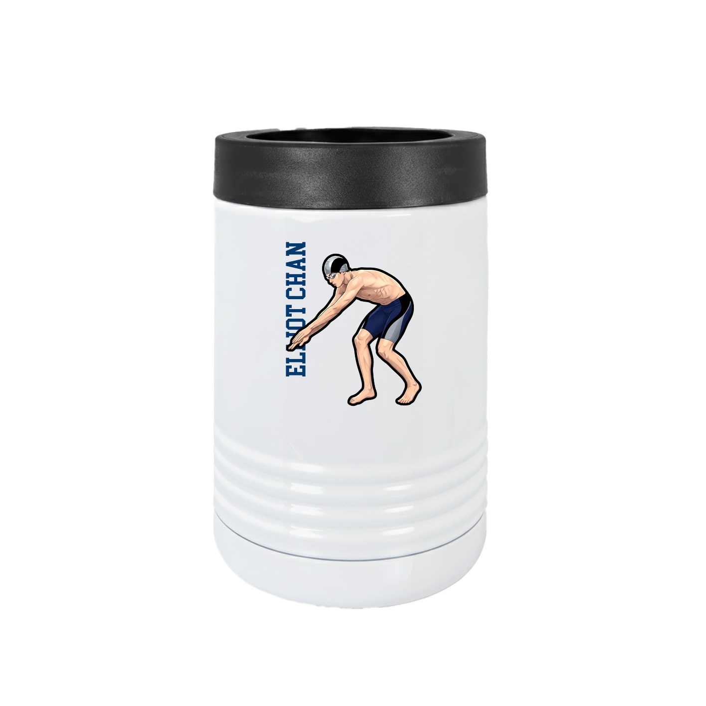 Beverage Holder — Name Vertical in White