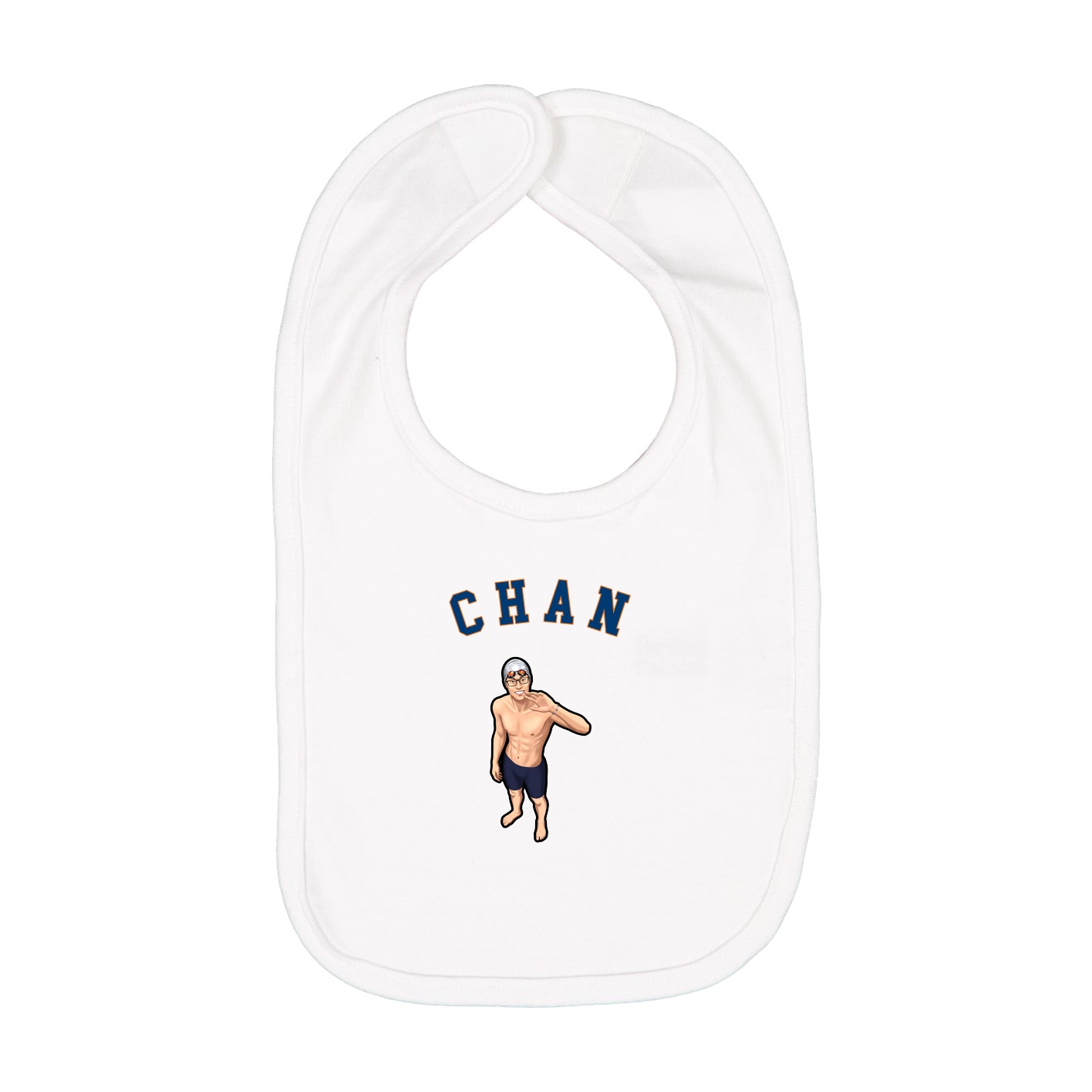 Infant Bib — Shirsey Arch in White