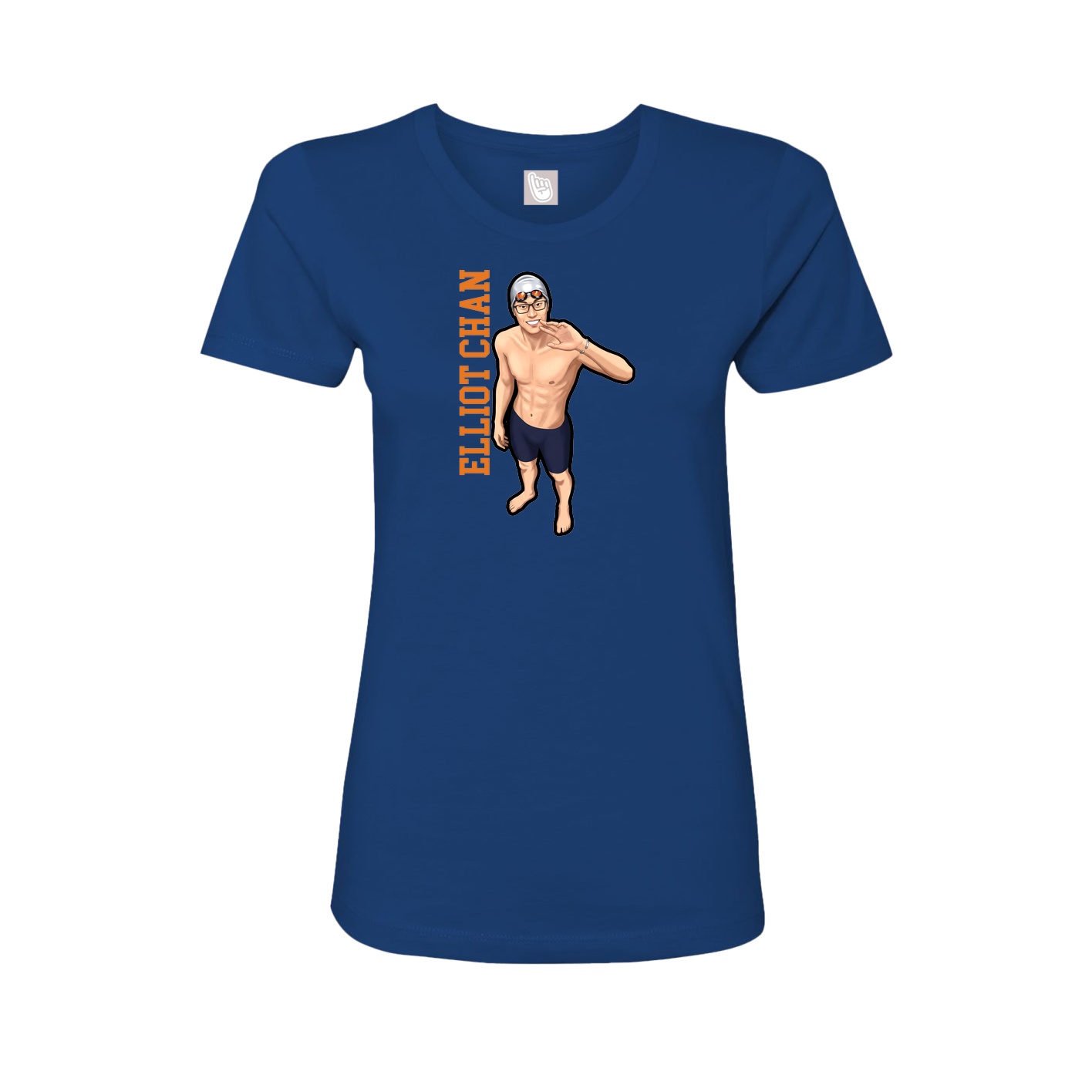 Womens Tee — Name Vertical in Royal