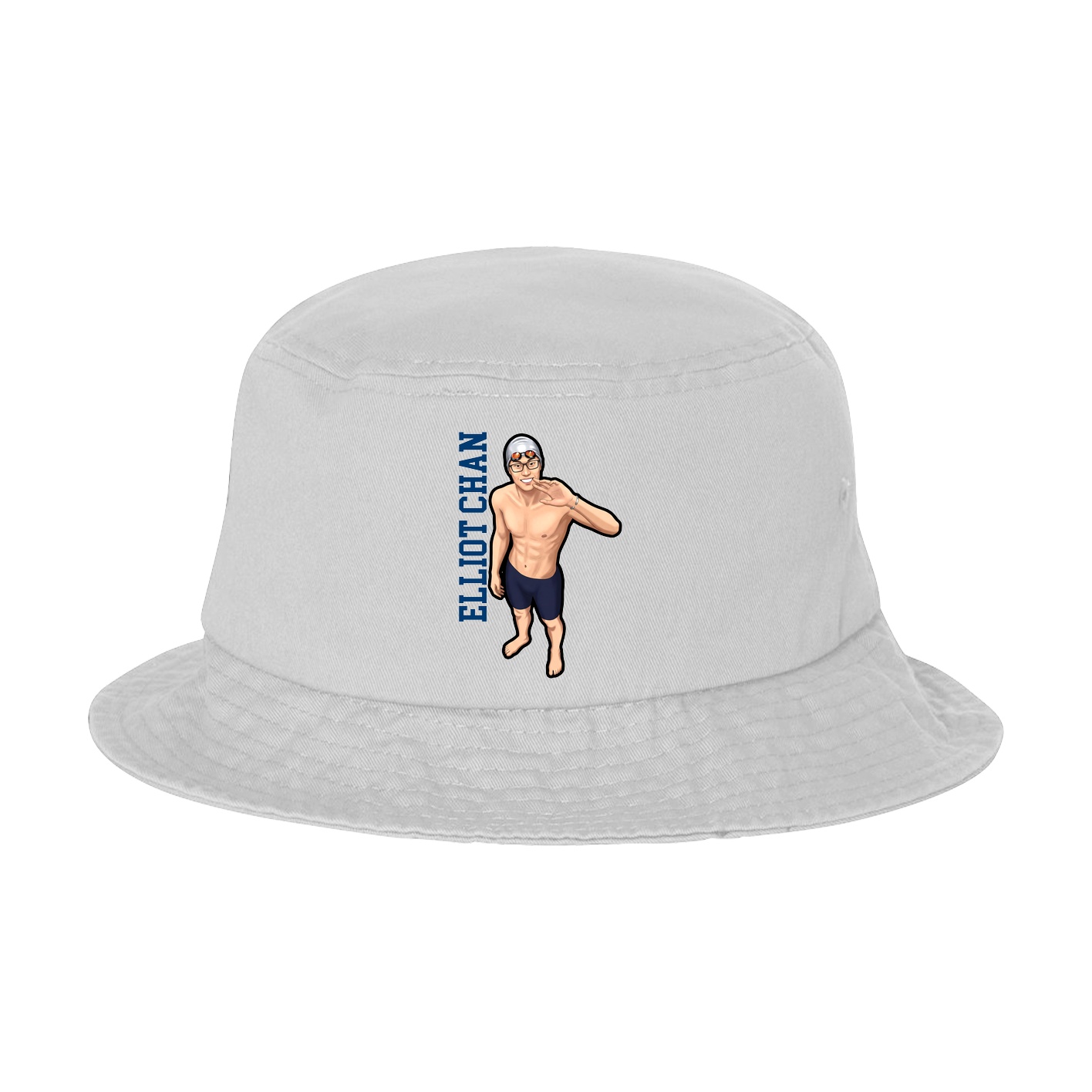 Bucket Cap — Name Vertical in White