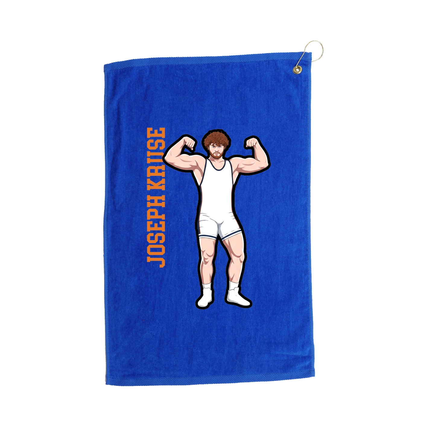 Golf Towel — Name Vertical in Royal